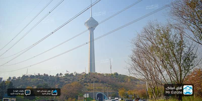 برج میلاد تهران در محله گیشا