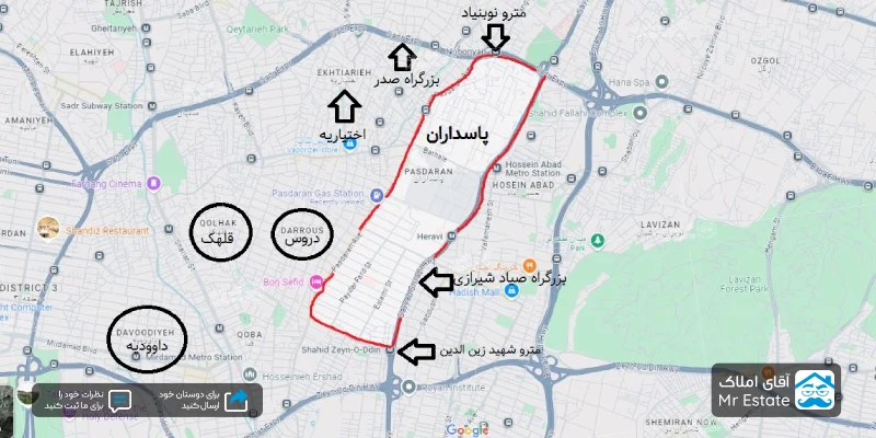 پاسداران تهران روی تقشه