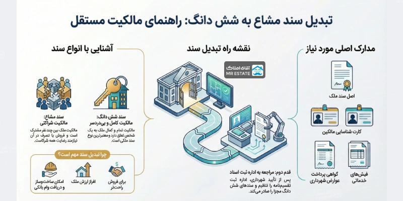 مراحل تبدیل سند مشاع به شش دانگ