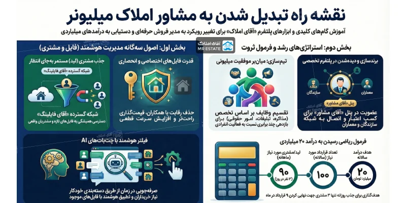 نقشه راه برای تبدیل شدن به مشاور املاک میلیونر